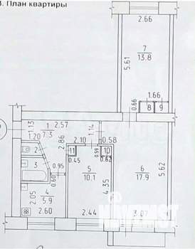 3-к квартира, вторичка, 57м2, 4/5 этаж