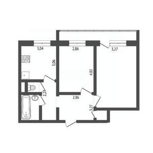 2-к квартира, вторичка, 52м2, 6/10 этаж