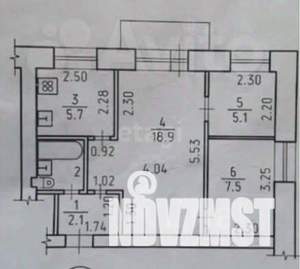 3-к квартира, вторичка, 42м2, 4/5 этаж