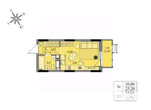 Студия квартира, вторичка, 25м2, 17/17 этаж