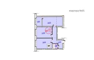 2-к квартира, строящийся дом, 67м2, 2/5 этаж
