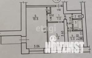 2-к квартира, вторичка, 43м2, 3/9 этаж