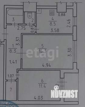 2-к квартира, вторичка, 50м2, 9/9 этаж
