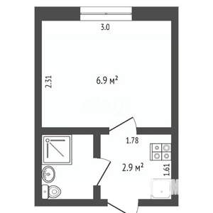 Студия квартира, вторичка, 18м2, 5/5 этаж