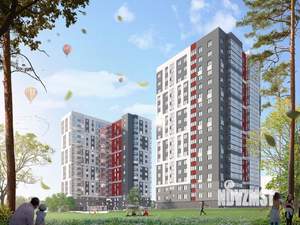 2-к квартира, строящийся дом, 51м2, 16/17 этаж