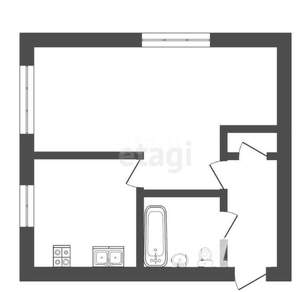 1-к квартира, вторичка, 30м2, 3/6 этаж