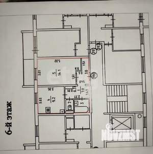 1-к квартира, вторичка, 34м2, 6/10 этаж