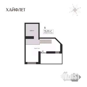 1-к квартира, строящийся дом, 76м2, 17/17 этаж