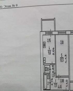 1-к квартира, вторичка, 34м2, 9/10 этаж