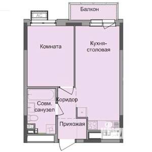 1-к квартира, строящийся дом, 38м2, 11/17 этаж