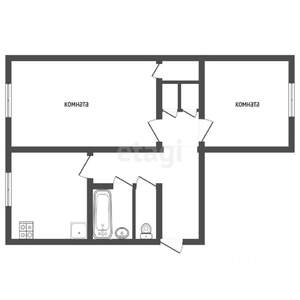 2-к квартира, вторичка, 46м2, 5/5 этаж
