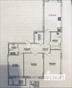 3-к квартира, вторичка, 87м2, 3/9 этаж