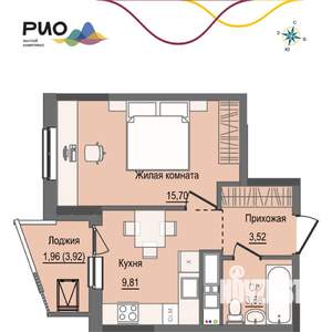 1-к квартира, вторичка, 35м2, 10/17 этаж