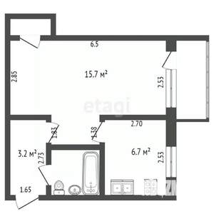 1-к квартира, вторичка, 30м2, 2/3 этаж