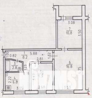 3-к квартира, вторичка, 55м2, 9/9 этаж
