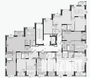 2-к квартира, вторичка, 77м2, 5/16 этаж