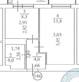 1-к квартира, вторичка, 32м2, 11/17 этаж