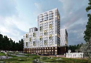 2-к квартира, строящийся дом, 65м2, 1/17 этаж