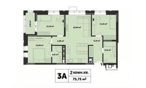 3-к квартира, строящийся дом, 76м2, 16/17 этаж
