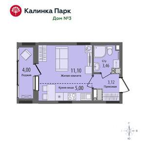 Студия квартира, вторичка, 25м2, 15/17 этаж