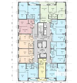 2-к квартира, строящийся дом, 64м2, 2/25 этаж