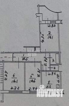 3-к квартира, вторичка, 69м2, 3/10 этаж