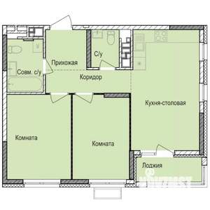 2-к квартира, вторичка, 58м2, 16/17 этаж